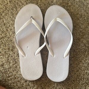 White Flip Flops
